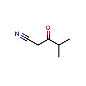 Chemical structure of 4-Methyl-3-oxo-pentanenitrile , CAS 29509-06-6, AChemBlock T100588