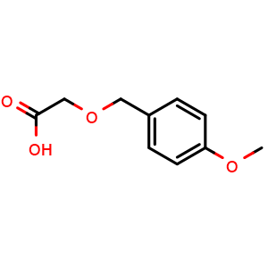 Chemical structure of 2-(4-Methoxybenzyloxy)acetic acid , CAS 88920-24-5, AChemBlock T100591