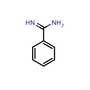 Chemical structure of benzamidine , CAS 618-39-3, AChemBlock T100594