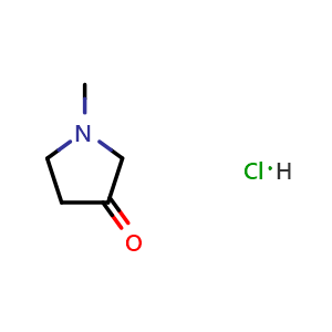 Chemical structure of 1-methylpyrrolidin-3-one hydrochloride , CAS 78635-85-5, AChemBlock T100612