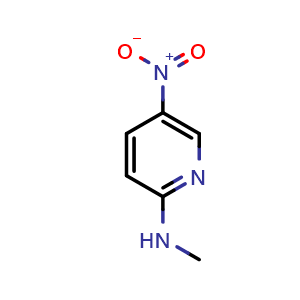 Chemical structure of N-methyl-5-nitropyridin-2-amine , CAS 4093-89-4, AChemBlock T100641