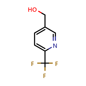 Chemical structure of [6-(trifluoromethyl)pyridin-3-yl]methanol , CAS 386704-04-7, AChemBlock T100642