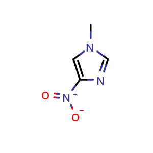 Chemical structure of 1-Methyl-4-nitroimidazole , CAS 3034-41-1, AChemBlock T100646