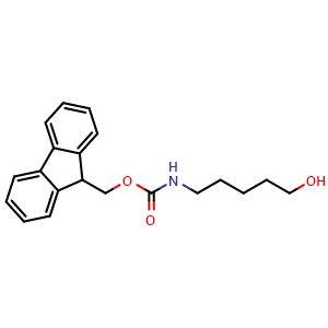 Chemical structure of 5-(Fmoc-amino)-1-pentanol , CAS 209115-33-3, AChemBlock T100655