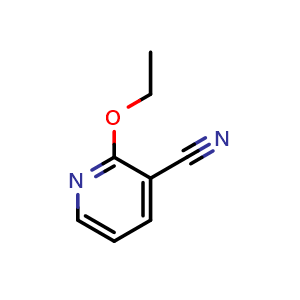 Chemical structure of 2-ethoxypyridine-3-carbonitrile , CAS 14248-71-6, AChemBlock T100668
