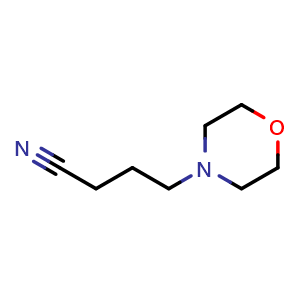 Chemical structure of 4-Morpholinobutanenitrile , CAS 5807-11-4, AChemBlock T100675