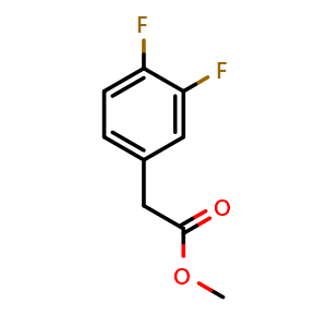 Chemical structure of 3,4-Difluorophenylacetic acid methyl ester , CAS 210530-71-5, AChemBlock T100688
