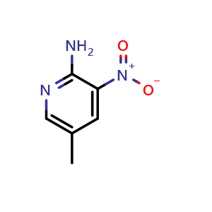Chemical structure of 5-methyl-3-nitropyridin-2-amine , CAS 7598-26-7, AChemBlock T100694