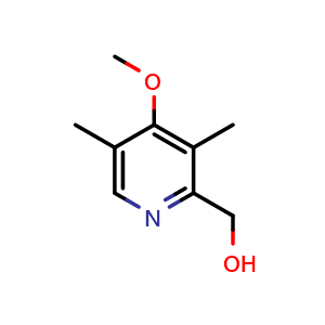 Chemical structure of (4-methoxy-3,5-dimethylpyridin-2-yl)methanol , CAS 86604-78-6, AChemBlock T100700
