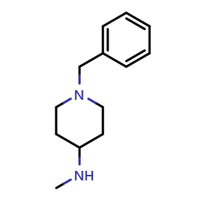 Chemical structure of 1-benzyl-N-methylpiperidin-4-amine , CAS 7006-50-0, AChemBlock T100702