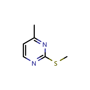 Chemical structure of 4-methyl-2-(methylsulfanyl)pyrimidine , CAS 14001-63-9, AChemBlock T100710