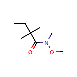 Chemical structure of N-methoxy-N,2,2-trimethylbutanamide , CAS 626238-27-5, AChemBlock T100718