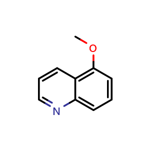 Chemical structure of 5-Methoxyquinoline , CAS 6931-19-7, AChemBlock T100723