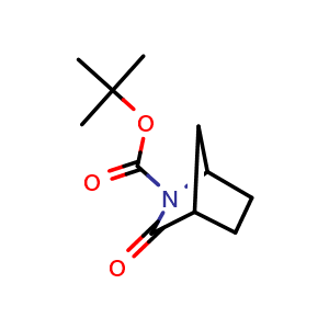 Chemical structure of tert-butyl 3-oxo-2-azabicyclo[2.2.1]heptane-2-carboxylate , CAS 167081-32-5, AChemBlock T100734
