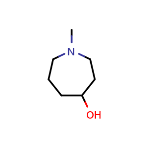 Chemical structure of 1-methylazepan-4-ol , CAS 19065-49-7, AChemBlock T100738