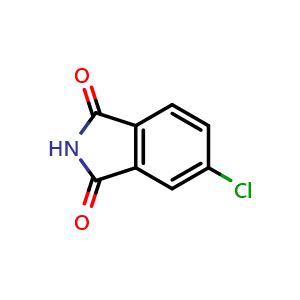 Chemical structure of 5-chloro-2,3-dihydro-1H-isoindole-1,3-dione , CAS 7147-90-2, AChemBlock T100759