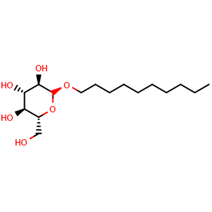 Chemical structure of Decyl-D-glucopyranoside , CAS 58846-77-8, AChemBlock T100771