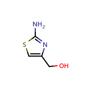 Chemical structure of (2-amino-1,3-thiazol-4-yl)methanol , CAS 51307-43-8, AChemBlock T100777