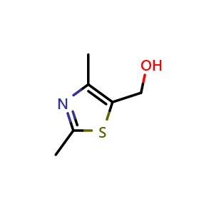 Chemical structure of (2,4-Dimethylthiazol-5-yl)methanol , CAS 50382-32-6, AChemBlock T100779