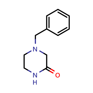 Chemical structure of 4-benzylpiperazin-2-one , CAS 13754-41-1, AChemBlock T100815