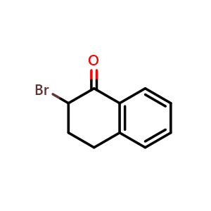 Chemical structure of 2-bromo-1,2,3,4-tetrahydronaphthalen-1-one , CAS 13672-07-6, AChemBlock T100817