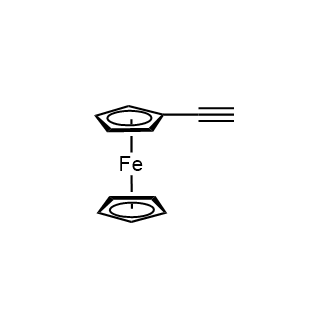 Chemical structure of Ethynylferrocene , CAS 1271-47-2, AChemBlock T100820