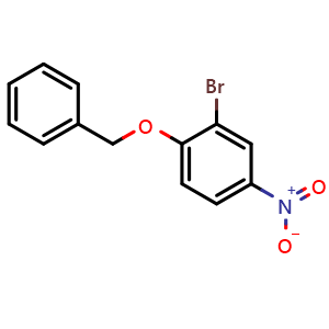 Chemical structure of 1-(benzyloxy)-2-bromo-4-nitrobenzene , CAS 191602-86-5, AChemBlock T100833