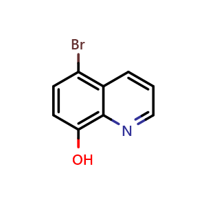 Chemical structure of 5-Bromo-8-hydroxyquinoline , CAS 1198-14-7, AChemBlock T100867