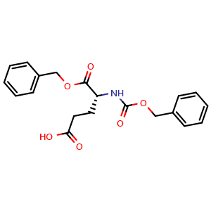 Chemical structure of Cbz-D-glutamic acid 1-benzyl ester , CAS 65706-99-2, AChemBlock T100872