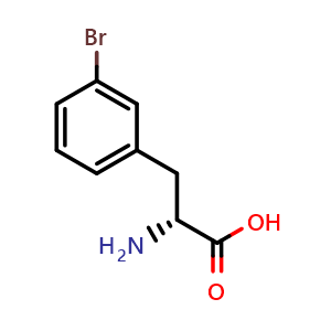 Chemical structure of 3-Bromo-D-phenylalanine , CAS 99295-78-0, AChemBlock T100876