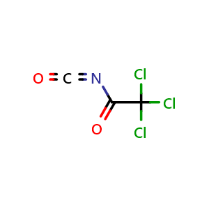 Chemical structure of 2,2,2-trichloroacetyl isocyanate , CAS 3019-71-4, AChemBlock T100882