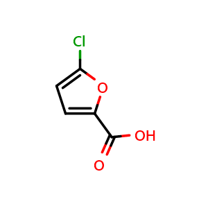 Chemical structure of 5-chlorofuran-2-carboxylic acid , CAS 618-30-4, AChemBlock T100883