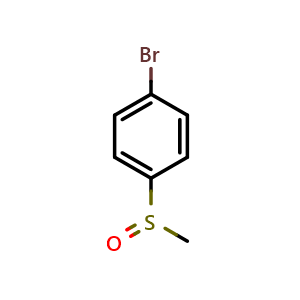 Chemical structure of 1-bromo-4-methylsulfinylbenzene , CAS 934-71-4, AChemBlock T100906