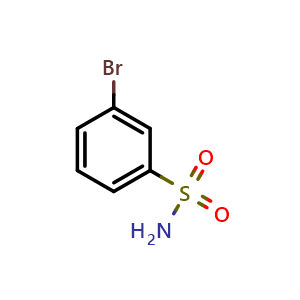 Chemical structure of 3-Bromobenzenesulfonamide , CAS 871269-07-7, AChemBlock T100917