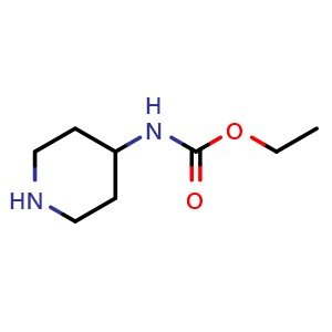 Chemical structure of ethyl N-(piperidin-4-yl)carbamate , CAS 64951-36-6, AChemBlock T100932