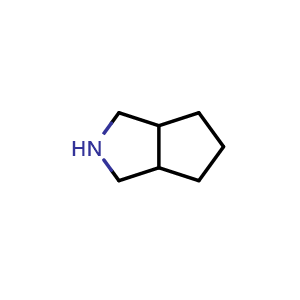 Chemical structure of Octahydrocyclopenta[c]pyrrole , CAS 5661-03-0, AChemBlock T100937