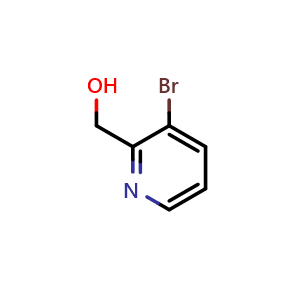 Chemical structure of (3-bromo-2-pyridyl)methanol , CAS 52378-64-0, AChemBlock T100940