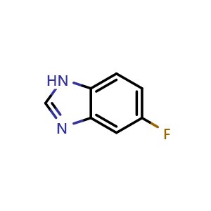 Chemical structure of 5-Fluoro-1H-benzo[d]imidazole , CAS 1977-72-6, AChemBlock T100959
