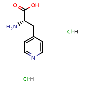Chemical structure of (S)-2-Amino-3-(pyridin-4-yl)propanoic acid dihydrochloride , CAS 178933-04-5, AChemBlock T100963