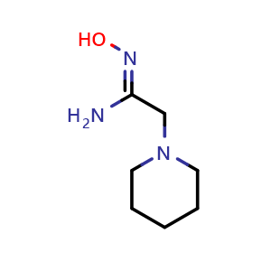Chemical structure of N'-hydroxy-2-(piperidin-1-yl)ethanimidamide , CAS 175136-64-8, AChemBlock T100964