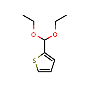 Chemical structure of 2-(diethoxymethyl)thiophene , CAS 13959-97-2, AChemBlock T100993