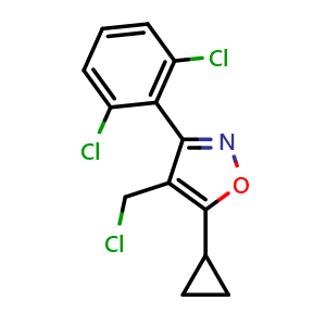 4-(chloromethyl)-5-cyclopropyl-3-(2,6-dichlorophenyl)-1,2-oxazole