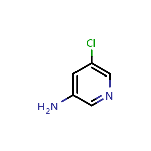 Chemical structure of 5-chloropyridin-3-amine , CAS 22353-34-0, AChemBlock T101031
