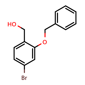 Chemical structure of [2-(Benzyloxy)-4-bromophenyl]methanol , CAS 1094474-98-2, AChemBlock T101046