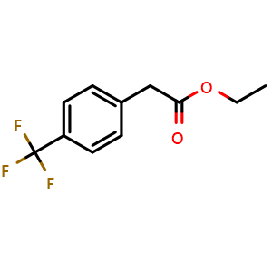 Chemical structure of Ethyl 4-(trifluoromethyl)benzeneacetate , CAS 721-63-1, AChemBlock T101050