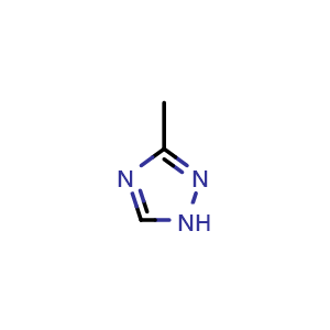 Chemical structure of 3-methyl-1H-1,2,4-triazole , CAS 7170-01-6, AChemBlock T101059