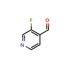 Chemical structure of 3-fluoropyridine-4-carbaldehyde , CAS 40273-47-0, AChemBlock T101064