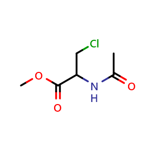 Chemical structure of N-Acetyl-3-chloro-DL-alanine methyl ester , CAS 87333-22-0, AChemBlock T101068