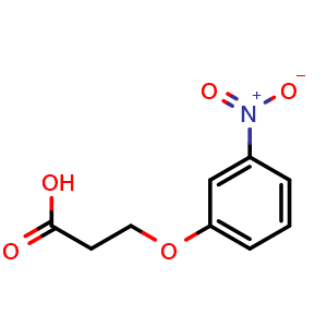 Chemical structure of 3-(3-Nitrophenoxy)propanoic acid , CAS 91004-46-5, AChemBlock T101080