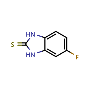 Chemical structure of 5-Fluoro-1H-benzo[d]imidazole-2(3H)-thione , CAS 583-42-6, AChemBlock T101107